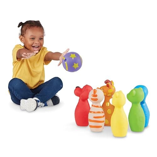 Melissa & Doug K’s Kids Bowling Friends Set, Soft Animal-Themed Pins & Ball with Carry Case, Travel-Friendly Bowling Game Sports Toy, Indoor & Outdoor Toddler Toys for Kids Ages 2+ thumbnail 8