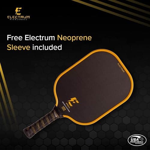 Electrum Pickleball Paddle USAPA Approved | Carbon Fiber Surface | Polypropylene Honeycomb Core | Best Paddle for Spin and Power | Lightweight thumbnail 5