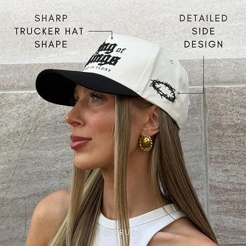Vintage Faith & Forever Trucker Hat | Men & Women | Christian Cross Jesus Hats | Bachelorette Bride Hat | Cotton | Snapback thumbnail 5