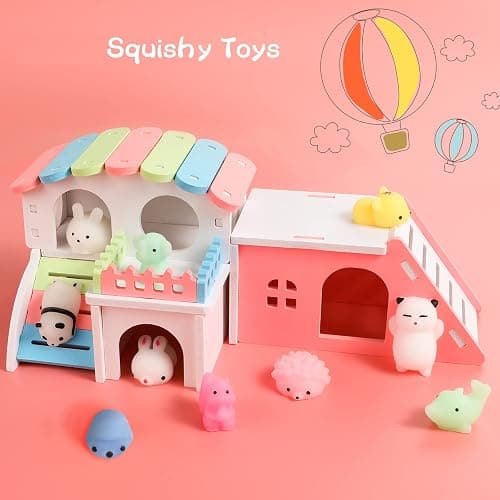 Aeyohni Fidget Toys 50pcs for Kids Party Favors Mochi Squishy Toy Bulk Birthday Gift Stress Relief Kawaii Mini Squishy Animals Classroom Prizes School Gift Easter Valentine's Day thumbnail 4