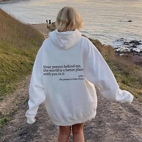 Soft Clouds You are Enough Hoodie, Dear Person Behind Me Hoodie, to The Person Behind Me-World is a Better Place thumbnail 3