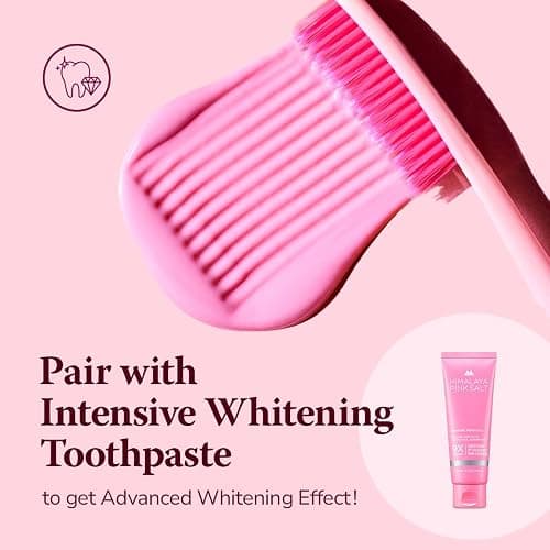 HIMALAYA PINKSALT Intensive Clean Toothbrush - Extra-Large Toothbrushes for Adults, Plaque Remover for Teeth, Tapered Bristles Gentle on Teeth and Gum, Deep Clean Toothbrush thumbnail 5