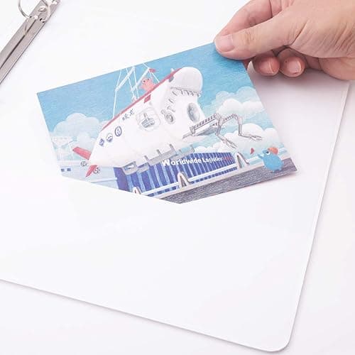 COMIX Sturdy 3 Ring Binder 1 inch with Clear View Cover, 1" Round Ring View Binder, PVC-Free, 200 Sheets Capacity of US Letter Size Paper, Office ＆ School Supplies, 8 Pack (White) thumbnail 3