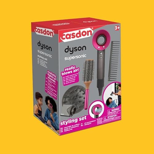 Casdon 73252 Dyson Supersonic Styling Set | Interactive Toy Hairdryer for Children Aged 3 Years & Up | Looks and Works Like The Real Thing, Grey thumbnail 8
