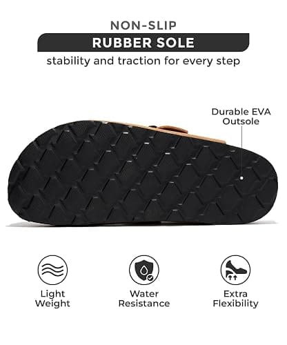 Project Cloud Genuine Leather Footbed Clogs for Women - Memory Foam Arch Support Slippers for Women - Trendy Slip-ons Women's Mules & Clogs Sandals (Benton) thumbnail 4