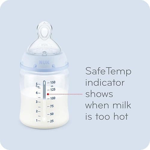 NUK Smooth Flow Anti Colic Baby Bottle, 5 oz, Elephant thumbnail 5