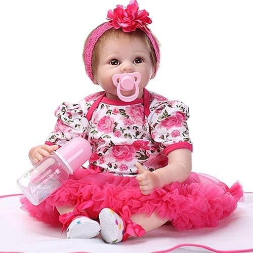 Reborn Baby Dolls Clothes Accessories Red Tutu Outfit for 17-23 Inch Reborn Newborn Baby Girl Clothing Set 【Super Cute Red Princess Dress 3pcs Set 】 thumbnail 8