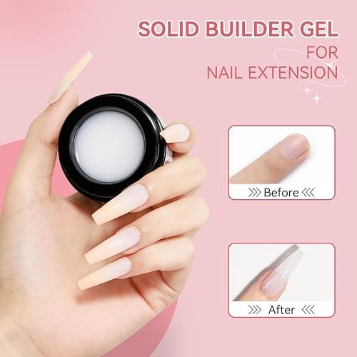 SUPWEE 3D Nail Art Gel Clear and White Solid Builder Gel for Nails | Non-Stick Hand 3d Sculpting Gel for Nail Art Molding Gel with Dual Form for Carving Pattern Decoration Nail Art Home Manicure thumbnail 2
