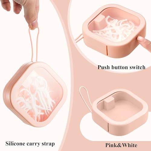Kathfly 4 Pcs Hair Tie Organizer, Portable Hair Accessories Organizer Travel Case, Stackable Hairs Tie Holder & Bobby Pin Holder for Jewelry, Cotton Swabs, Clips and Accessories(Pink) thumbnail 4