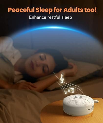 Dreamegg White Noise Machine, Portable Sound Machine Baby Features Powerful Battery, D11Max Sleep Aid Sound Machine for Baby Adults 21 Soothing Sounds for Sleeping Nursery Travel Gift USB Rechargeable thumbnail 6