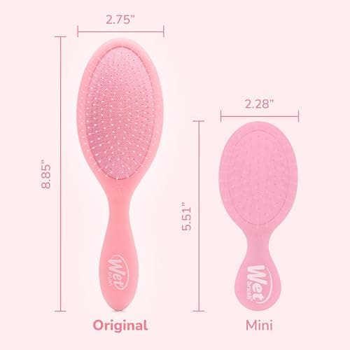 Wet Brush Original Detangler, Pink Drink (Summer Quencher), Ultra-Soft IntelliFlex Bristles Glide Through Tangles, Detangling Hair Brush (Wet & Dry), Women & Men, Limited Edition thumbnail 6