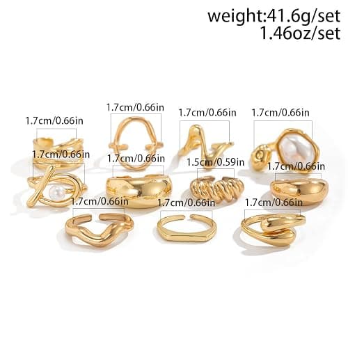 Chunky Gold Amazon Rings thumbnail 7