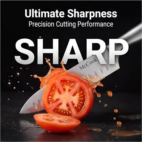 McCook® Knife Sets,German Stainless Steel Knife Block Sets with Built-in Sharpener thumbnail 6