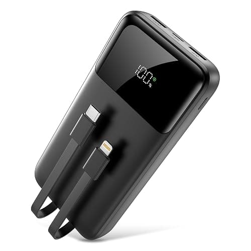 Power Bank Portable Charger 40000mAh, 22.5W Fast Charging, Built-in USB-C & Lightning Cables, Charge 5 Devices Simultaneously LED Display for iPhone and Android Phones and Most Electronic Devices - Image 1