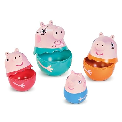 TOMY Toomies Peppa Pig - Peppa’s Nesting Family - Includes Peppa Pig, Mummy Pig, Daddy Pig and George - Nesting, Sorting & Pouring Toy - Ages 18 Months and Up thumbnail 3