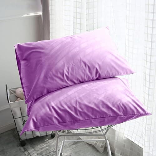 FLXXIE Microfiber King Size Pillow Cases 2 Pack, Soft Pillowcases with Envelope Closure, Wrinkle, Fade and Stain Resistant Pillow Covers, 20x36, Light Purple thumbnail 2