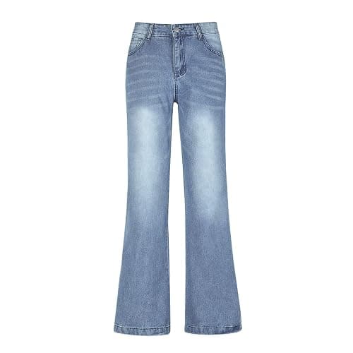 Women Wide Leg Pants Jeans High Waist Baggy Jeans Loose Boyfriends Stretch Jeans Fashion Y2k Teen Girls Denim Pants thumbnail 3