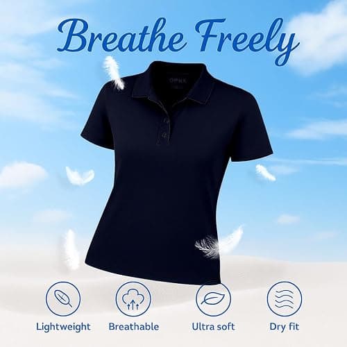 Women's Dry-Fit Golf Polo Shirts 3-Button Golf Polo's in 20 Colors XS-3XL Shirt thumbnail 6