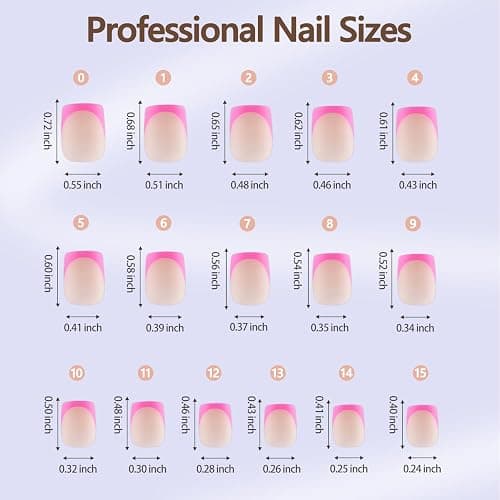 Misssix XBASICTIPS French Tip Press On Nails, 150 Pcs Short Square French Gel Nail Tips, Soft Gel Pre-shaped No File Need Fake Nails for Nail Art DIY Extension Designs, 15 Sizes thumbnail 6