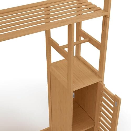 IDMarket - Meuble WC 3 en 1 avec armoires de Rangement Bambou BEA thumbnail 6