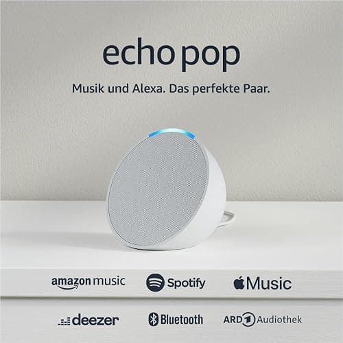 Echo Pop (Neueste Generation) | Kompakter und smarter Bluetooth-Lautsprecher mit vollem Klang und Alexa | Weiß thumbnail 7