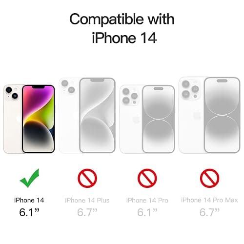 JETech Case for iPhone 14 6.1-Inch, Non-Yellowing Shockproof Phone Bumper Cover, Anti-Scratch Clear Back (Clear) thumbnail 2
