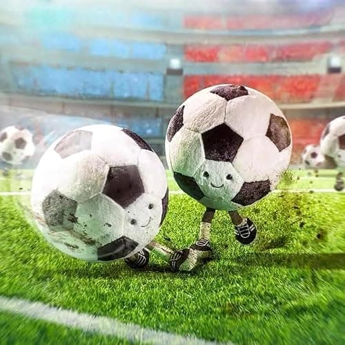 XIYUAN 13.7inch Football Plush Toys Soft Stuffed Sports Plush Balls Cute Fun American Soccer Doll Toys with feet Creative Football Spherical Decor Throw Pillow for Christmas Kids Gift (Football) thumbnail 6
