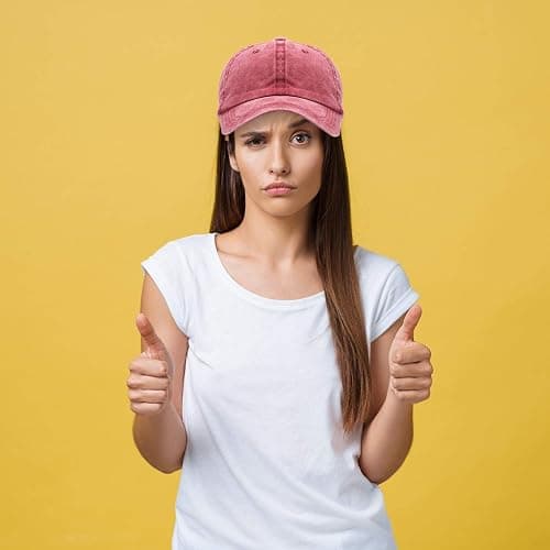 MEINICY 3 Packs Washed-Cotton Plain Baseball Cap, Adjustable Dad Hat thumbnail 3