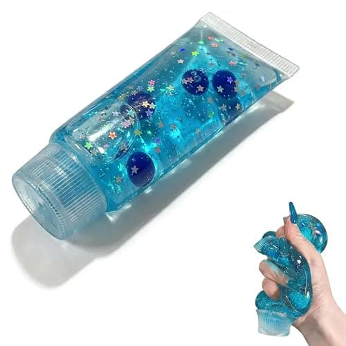 Toothpaste Squishy Toys, Slow Rising Stress Relief Gifts for Adults, Blue | Cute Soft Toothpaste Squeeze Toys Help Calm Anxiety, Improve Focus. Easy to Clean, Portable. Ideal for Office Home Travel - Image 1