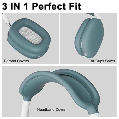 ATUAT for AirPods Max 2 Case Cover, Gray Blue | Protective Silicone Headphones Cover Accessories for Women Men for Apple AirPods Max 1st 2nd Generation(2026/2024/2020) thumbnail 4