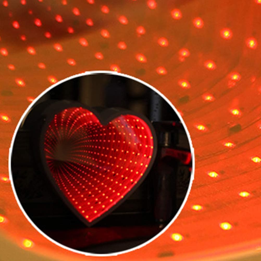 Tunnel Light 3D Mirror Light Cute Heart Wall Decor Lights for Christmas Party Room Wedding Decor thumbnail 5