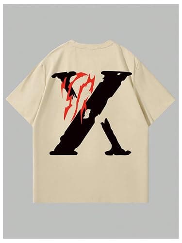 VIPWOLF Men's 4 Piece Y2K Graphic Tees Shorts Sleeve Cool T-Shirts Top | Short Sleeve Graphic Tees Men Pack, Casual, Crew Neck, Summer Cool Y2k Shirts thumbnail 5