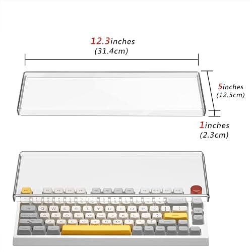 Geekria 75% 84-Key Knob Keyboard Dust Cover, Clear Acrylic Keypads Cover, Compatible with Keychron Q1 HE/Max/Pro, EPOMAKER TH80 75%, Glorious Gaming - GMMK PRO 75% thumbnail 4