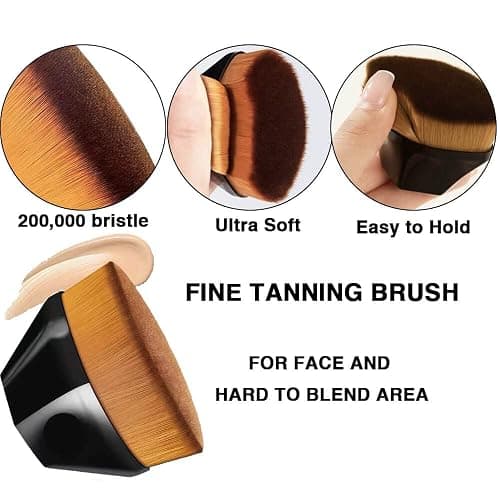 4Pack Self Tanning Mitt Set, 1 Self Tan Mitt, 1 Self Tanner Lotion Back Applicator, 1 Self Face Tanning Brush, 1 Exfoliating Glove, Self Tan Kit (4pack tanning applicator) thumbnail 6
