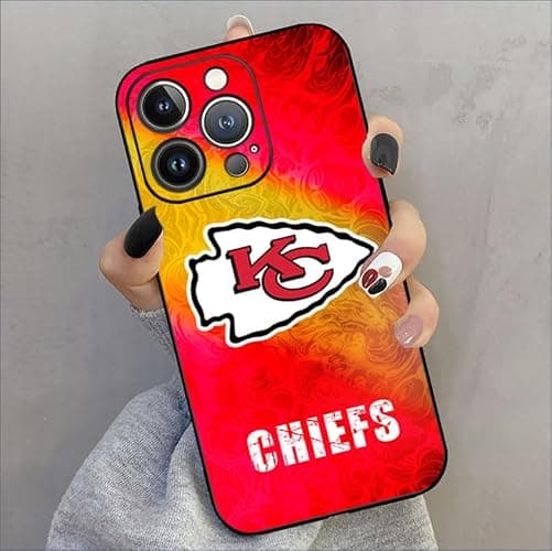 JIATUWAN Compatible with iPhone 15 Pro Phone Case, Shockproof fit Chiefs Fans Silicon Phone Case, Military Grade Drop Protection Anti-Slip and Anti-Fingerprint for Man Women Gifts thumbnail 2
