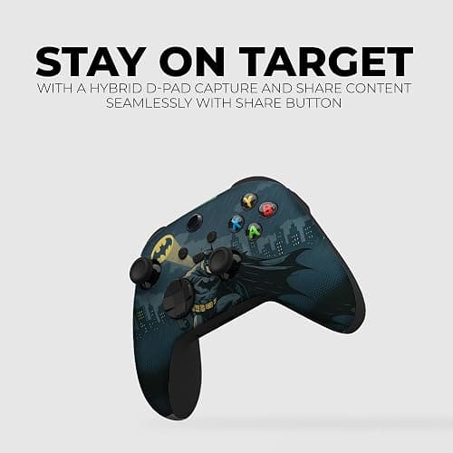 DreamController Battman Gottham Guarrdian Custom X-box Controller Wireless compatible with X-box One/Series X/S Customized in USA with Permanent HYDRO-DIP Printing (NOT JUST A SKIN) (MODDED) thumbnail 6