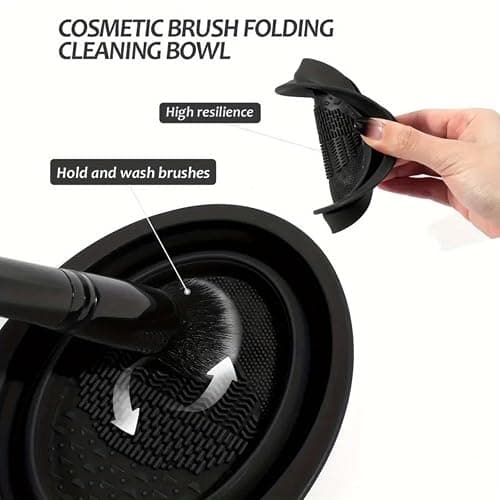 HGHDBT 65Pcs Black Makeup Brushes Set Professional Makeup Kit Multi-functional Makeup Tool Set with Case Facial Makeup Accessories, Foundation Makeup Brush Kit Eye and Face Make up Brushes & Tools thumbnail 9