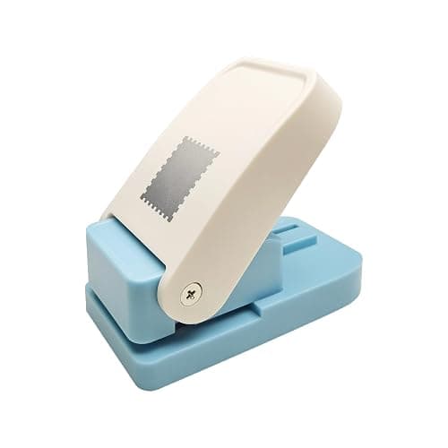 VSREI Postage Stamp Hole Punch, Stamppunches for Paper Crafts, Hole Puncherstamp, Stampshaped Hole Punch, Extra Strong Hole Stanzer for Paper up to 500 G/M², Cut Out Stamp Dimensions: 1 X 0.82 Inch - Image 1