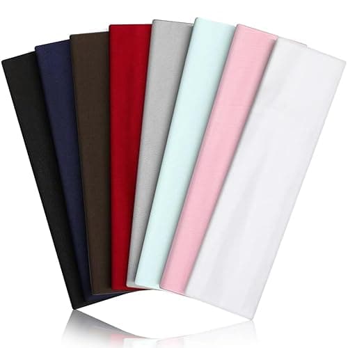 8PCS Summer-Exclusive Non Slip Sports Elastic Soft Running Fashion Headbands Absorb Sweat for Women & Men Working Out, Travel - Image 1
