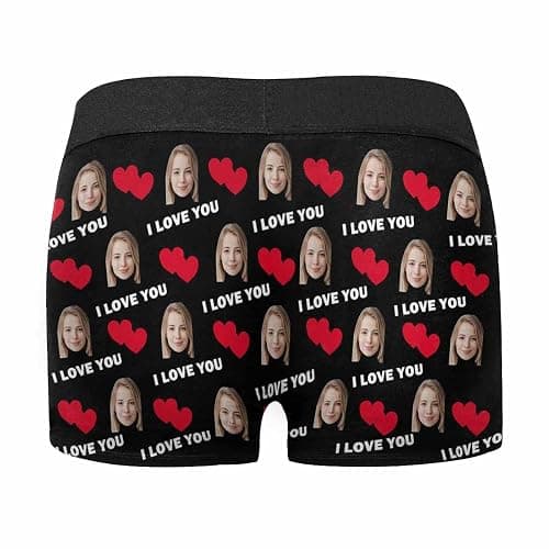 AOFUN Custom Boxer Heart Boxer Valentine Boxer Picture Mens Boxers Girlfriend Face Boxers Custom Thong thumbnail 4