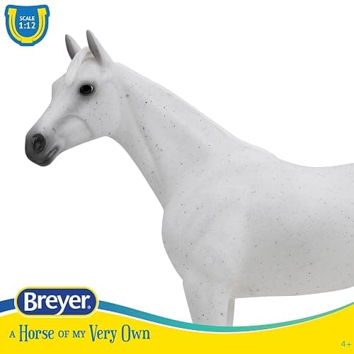 Breyer Horses Freedom Series Fleabitten Grey Thoroughbred | Horse Toy | 9.75" x 7" | 1:12 Scale | Model #1054 thumbnail 3