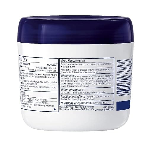 Aquaphor Baby Healing Ointment Advanced Therapy Skin Protectant for Chapped or Dry Skin, Drool Rash and Diaper Rash Ointment, 14 Oz Jar thumbnail 8