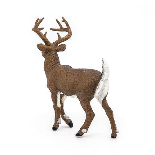Papo - White-Tailed Deer Figure - Realistic Forest Animal Toy for Kids Age 3+ - Hand Painted Wildlife Model with Antlers - 10.4 x 4 x 10.9 cm - Durable Plastic Figure - Wildlife Collection - 53021 thumbnail 10