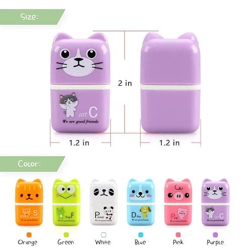 Tamaki 6 Pack Erasers for Kids, Cute Erasers with Cover and Roller, Pencil Rubber Eraser for Party Favors Gift Supplies (Model B) thumbnail 3