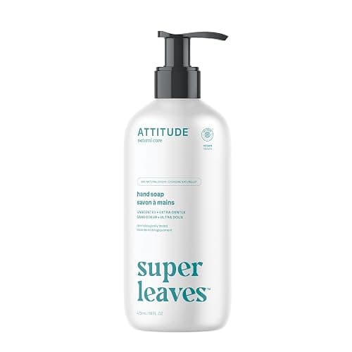 ATTITUDE Liquid Hand Soap, EWG Verified, Plant and Mineral-Based, Vegan Personal Care Products, Unscented, 16 Fl Oz - Image 1