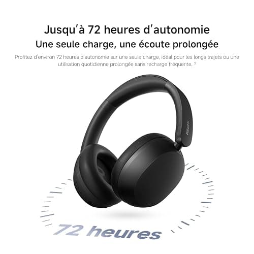 XIAOMI Redmi Headphones Neo, Casque Bluetooth sans Fil Anti-Bruit, Noir | Transducteur 40 mm, audio filaire Hi-Res, appels antibruit IA à 3 micros, Bluetooth 5.4, Fast Pair thumbnail 8