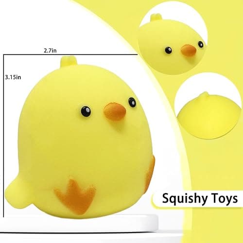 Chicken Stress Balls Squishy Toys for Kids Party Favors, Dough Ball, Squeeze Toys for Adults, Funny Cute Farm Animals Stress Ball Sensory Toys for Autism thumbnail 3