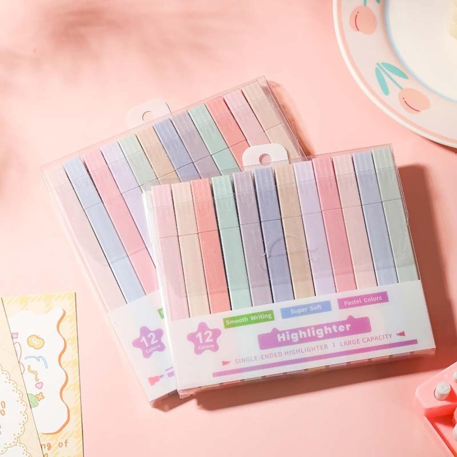12 Pcs Aesthetic Highlighters,Bible Highlighter,Pastel No Bleed Pen, Planner Pens,Book Annotating Set thumbnail 7