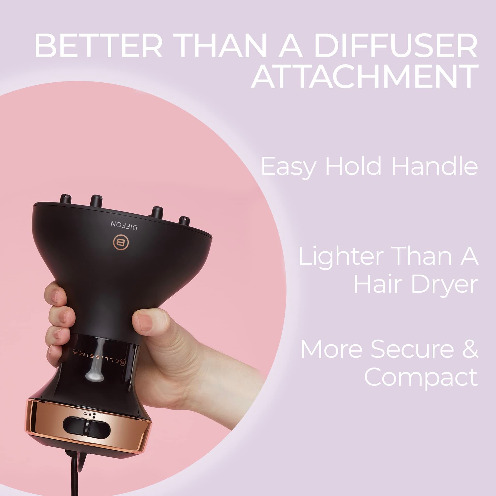 Bellissima Italia Hair Diffuser Diffon Ceramic Lightweight Curly Hair Dryer with Australian Plug - DF1 5000 - Ceramic Argan Oil thumbnail 3