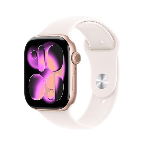 Apple Watch Series 11 [GPS 46mm] Smartwatch with Rose Gold Aluminum Case with Light Blush Sport Band - M/L. Sleep Score, Fitness Tracker, Health Monitoring, Always-On Display, Water Resistant - Image 1